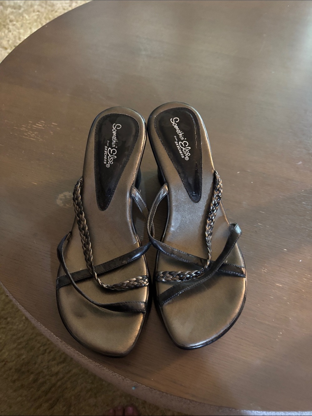 Black Braided Strap Sketchers Something Else